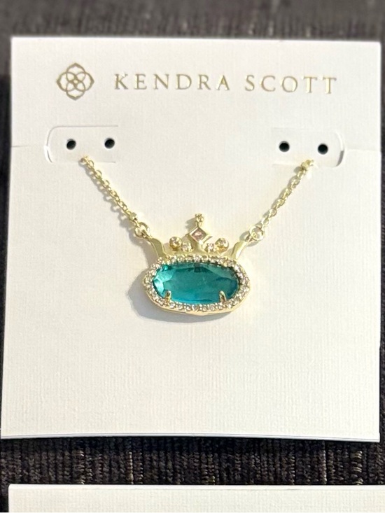 Kendra Scott Jewelry - Kendra Scott Gold Elisa Princess Necklace with Teal Gem
